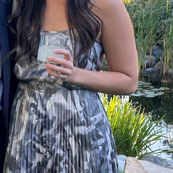 All Saints Black and Gray Midi Dress - Picture 2 of 9